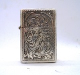 STERLING SILVER LIGHTER CASE ZIPPO REPOUSSE