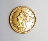 1893 US 2 1/2 DOLLAR GOLD LIBERTY COIN BU MS
