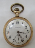 TAVANNES SWISS POCKET WATCH 14K GOLD ANTIQUE