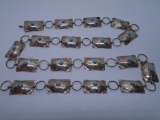 SLEEPING BEAUTY TURQUOISE CONCHO BELT STERLING SIL