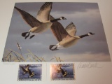 US WV 1987 DUCK PRINT 2 STAMPS FOLIO DANIEL SMITH