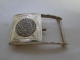 AZTEC MEXICO BELT BUCKLE STERLING SILVER
