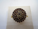 3CT BOHEMIAN GARNET RING 14K GOLD SIZE 8