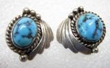 FRANCIS GOMEZ TURQUOISE EARRINGS STERLING SILVER