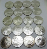 1998 ROLL 20 SILVER US EAGLE COINS 1 OZ