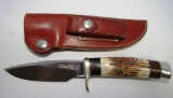 RANDALL #25-5 TRAPPER KNIFE & SHEATH STAG LEATHER