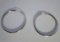 18K WHITE GOLD HOOP EARRINGS 1.5