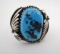 MAN'S TURQUOISE RING STERLING SILVER