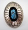 CONCHO TURQUOISE RING STERLING SILVER SHADOWBOX