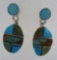 YAZZI TURQUOISE EARRINGS STERLING SILVER