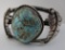 FAB TURQUOISE CUFF BRACELET STERLING SILVER