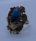 TURQUOISE RING 14K YELLOW GOLD NATIVE AMERICAN