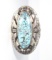 ADAM FIERO SPIDERWEB TURQUOISE RING STERLING SILVE