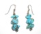 TURQUOISE NUGGET EARRINGS STERLING SILVER