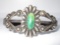 FRED HARVEY ERA TURQUOISE BRACELET COIN SILVER