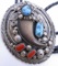 BEAR CLAW BOLO NECKLACE TURQUOISE STERLING SILVER