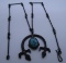 CHEE TURQUOISE NECKLACE STERLING SILVER SPIDERWEB