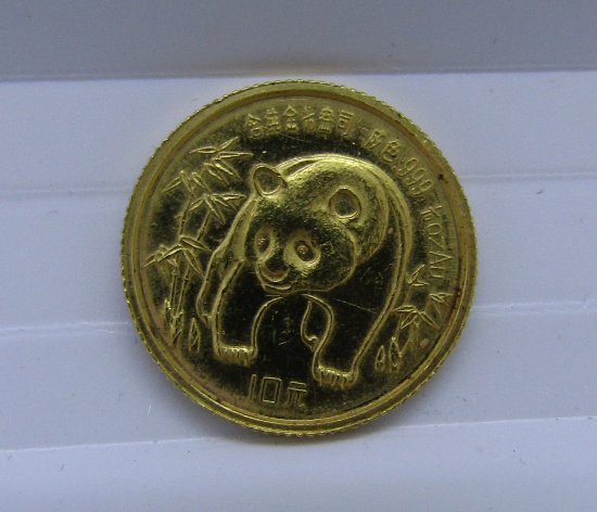 1986 PANDA 10 YUAN CHINA GOLD COIN