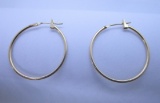 14K YELLOW GOLD HOOP EARRINGS