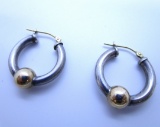 14K & STERLING LESTAGE CAPE COD EARRINGS