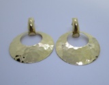 14K YELLOW GOLD HOOP EARRINGS