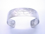 NATIVE AMERICAN CUFF BRACELET STERLING SILVER