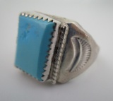 HARRISON BITSUE TURQUOISE RING STERLING SILVER