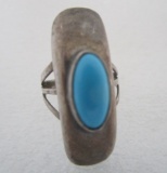 SARAH CURLEY TURQUOISE RING STERLING SILVER
