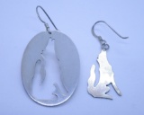 COYOTE WOLF EARRINGS STERLING SILVER