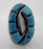 DEAD PAWN TURQUOISE RING STERLING SILVER