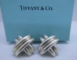 TIFFANY & CO X EARRINGS STERLING SILVER HUGE