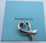 TIFFANY & CO HEART PIN STERLING SILVER PICASSO