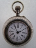 800 STERLING SILVER POCKETWATCH SWISS WATCH