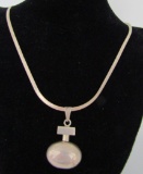 PERFUME BOTTLE NECKLACE STERLING SILVER SCENT