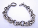 JUDITH RIPKA CHAIN LINK BRACELET STERLING SILVER