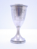 KIDDISH CUP STERLING SILVER JUDAICA RUSSIA CORDIAL