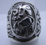 KOKOPELLI DANCER RING STERLING SILVER