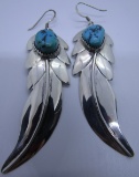 MCCRAY TURQUOISE EARRINGS STERLING SILVER