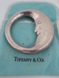 TIFFANY & CO MOON RATTLE STERLING SILVER W POUCH