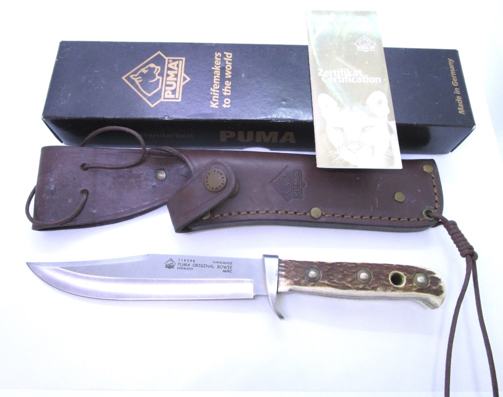 VINTAGE PUMA STAG 11" BOWIE KNIFE & BOX OLD STOCK | Proxibid