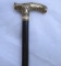GOLD TOPPED REPOUSSE WOOD PRESENTATION CANE