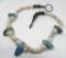 HEISHI SHELL TURQUOISE NECKLACE STERLING SILVER