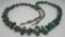 TURQUOISE & STERLING SILVER BEAD NECKLACE 24.5