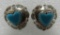 TK EMERSON TURQUOISE EARRINGS STERLING SILVER