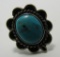 OLD PAWN TURQUOISE RING STERLING SILVER