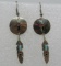 BARNEY TURQUOISE EARRINGS STERLING SILVER INLAY