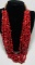 6 STRAND RED CORAL NUGGET BEAD NECKLACE 30