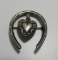 STERLING PUFFY HEART & HORSESHOE VINTAGE PIN