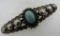 FRED HARVEY ERA TURQUOISE PIN STERLING SILVER