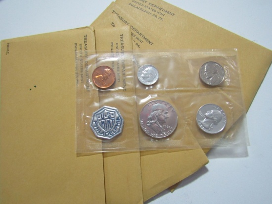 1961 US PROOF SETS 5 PCS ORIGINAL PACKAGES